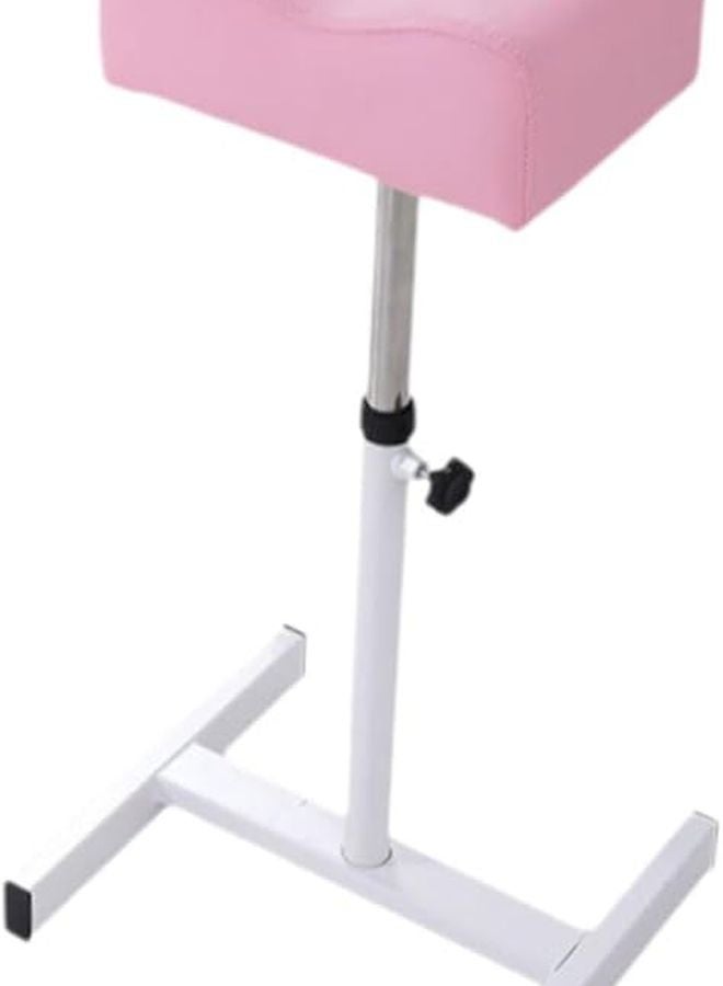 Pink Adjustable Height Pedicure Footrest Stool With Cushion For Salon Spa And Home Use - Image 2