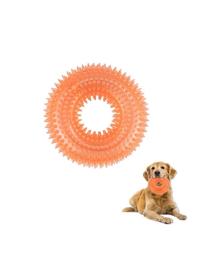 Andiker Andiker Squeaky Dog Toy - TPR Chewable Toys for Teeth Cleaning & Fetch, Suitable for All Dog Sizes, Outdoor & Indoor Use, Puppy's Gift (Large Orange)  - Image 1