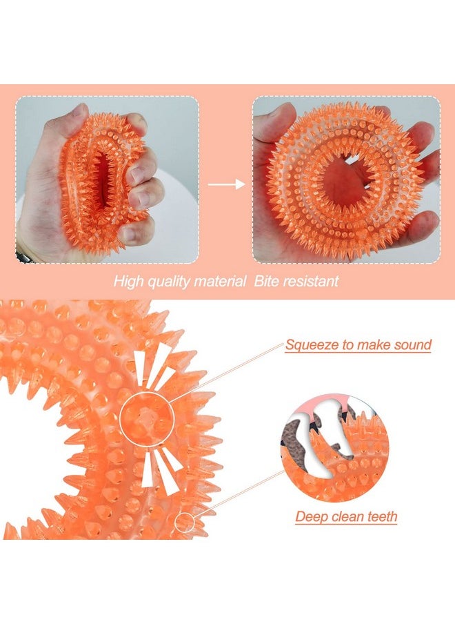 Andiker Andiker Squeaky Dog Toy - TPR Chewable Toys for Teeth Cleaning & Fetch, Suitable for All Dog Sizes, Outdoor & Indoor Use, Puppy's Gift (Large Orange)  - Image 3