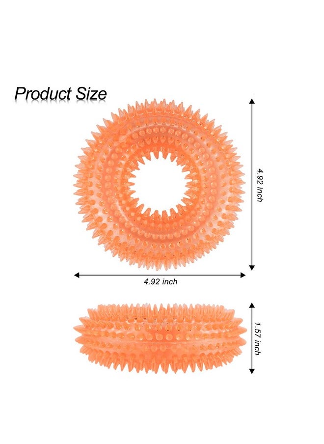 Andiker Andiker Squeaky Dog Toy - TPR Chewable Toys for Teeth Cleaning & Fetch, Suitable for All Dog Sizes, Outdoor & Indoor Use, Puppy's Gift (Large Orange)  - Image 2