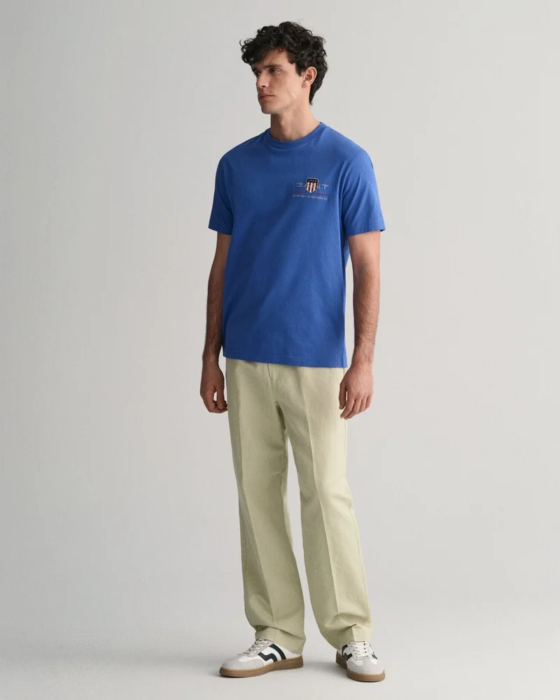 GANT  Gant Regular Fit Archive Shield Embroidered Short Sleeve T-Shirt for Men | Best Price UAE