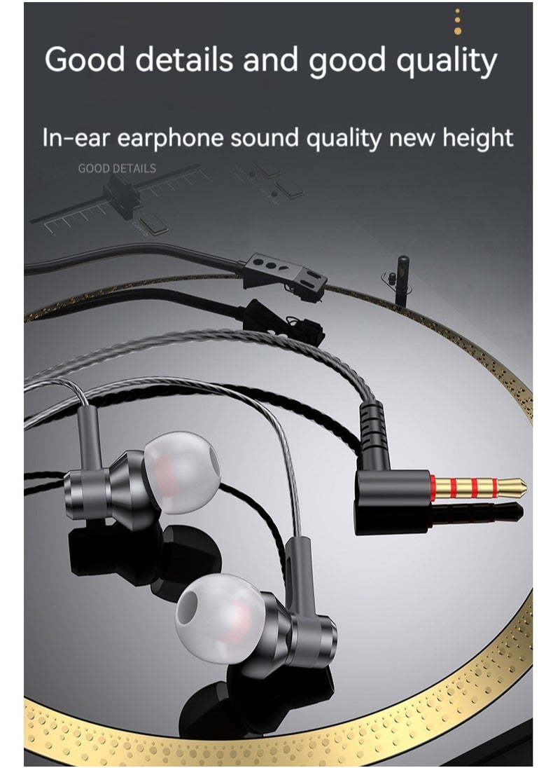 Generic L-shaped elbow in-ear gaming headphones specially designed for gaming (black)  - Image 2