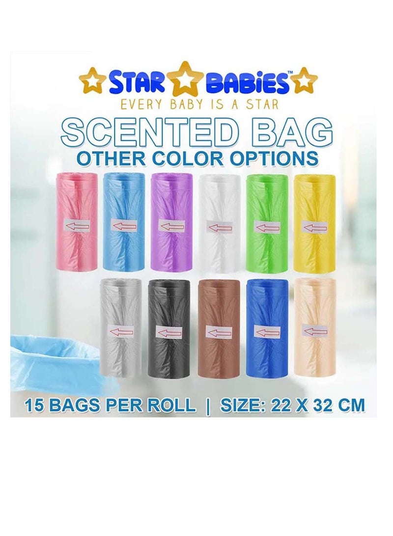 STAR BABiES Star Babies - Combo Pack of 2- Scented Bag Pack of 10 (150 Bags)- Blue and Black  - Image 3