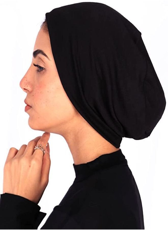 Fatah Cotton Bonnet Cap Women's - Black Color 