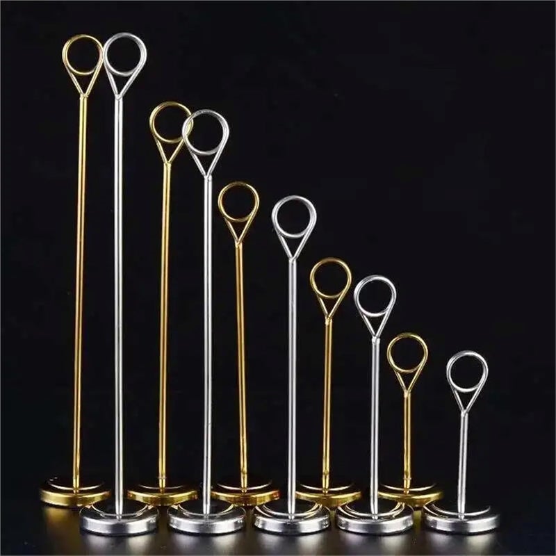 Place Card Holder 10Pcs Stainless Steel Table Number Holder Place Card Holder Table Picture Holder Wire Photo Holder Clip Menu Memo Note Stand(Gold Small) - Image 3