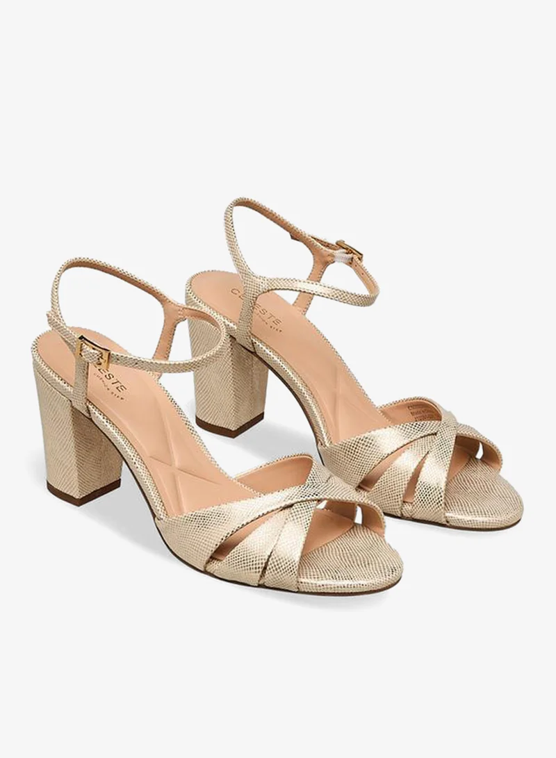 Celeste Women Block Heel Ankle Strap Sandals Ramadan Collections