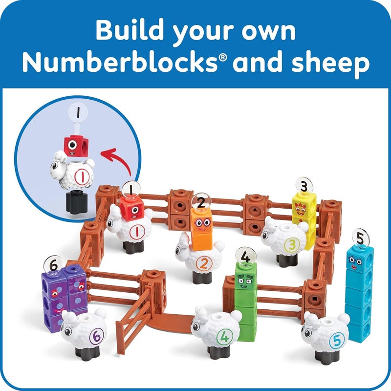 hand2mind hand2mind Numberblocks Sheep Farm MathLink Cubes Activity Set Preschool Learning Activities Counting Blocks Kids Educational Toys Number Math Manipulatives for Preschoolers Easter Gifts for Kids  - Image 5