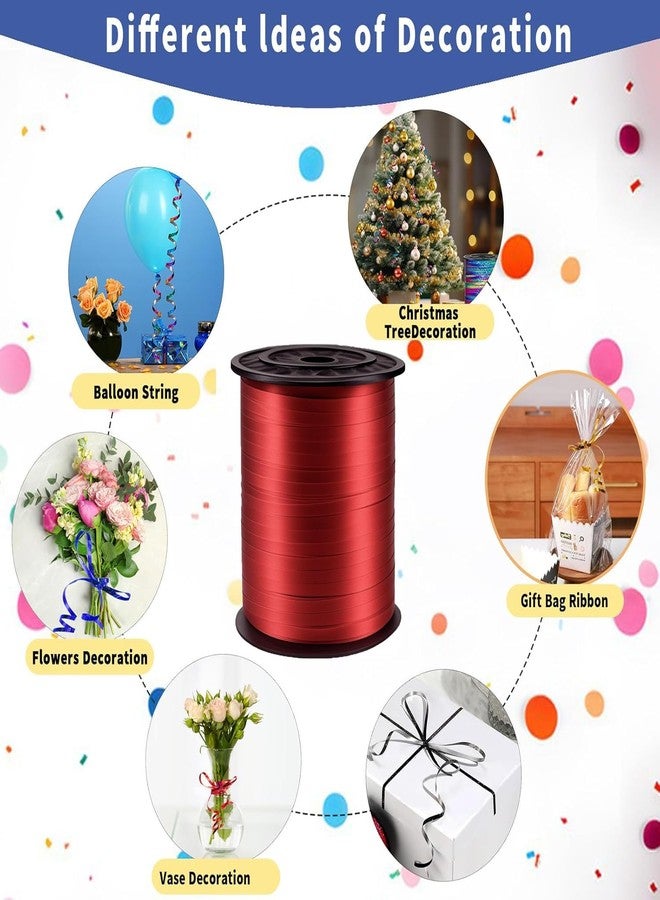 WFAUIBR 500 Yard Premium Red Curling Ribbon, 3/16" Curling Ribbon for Gift Wrapping, Balloon Ribbon, Balloon String, Party Birthday Wedding Decoration, Art Crafts - Image 3