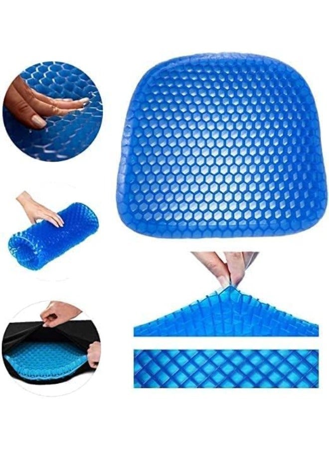 إيج سيتر وسادة جل للمقعد للمكتب والسيارة والمنزل باللون الأزرق - Image 4