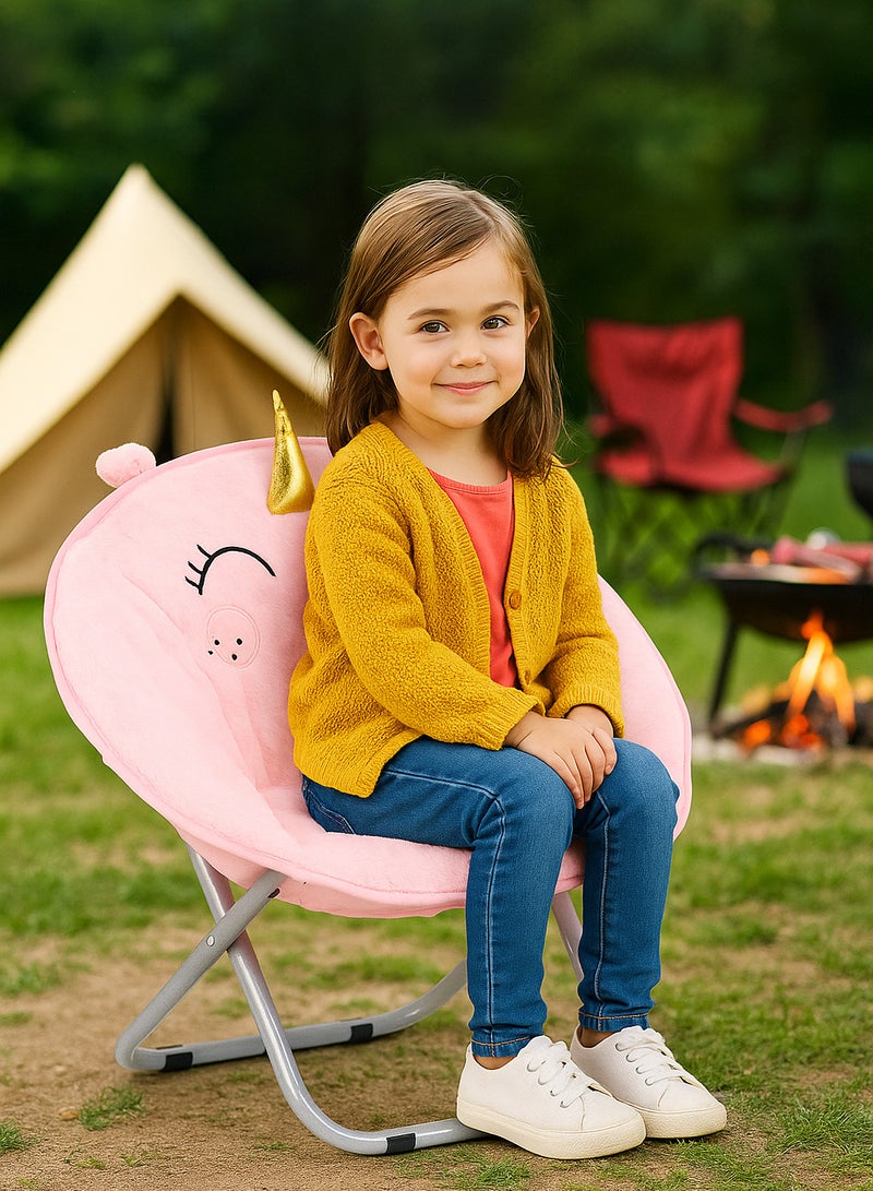 GO2CAMPS Kids Moon Camping Chair with Soft Cloth Cushion Padding – Children Camping Chair | Boys and Girls Travel chair | Kids Picnic Chair | Baby Camping Chair | Lightweight, Foldable, and Comfortable Toddler Chair for Indoor & Outdoor Use – Sturdy Metal Frame with Safety Lock, Travel-Friendly Design - Image 2
