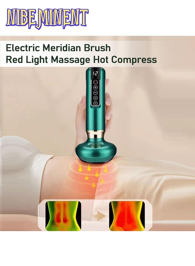NIBEMINENT Portable Adjustable Intensity Cupping Massager, Household Electric Cupping Therapy, 12 Levels of Intensity, Full Body Cupping Tool, 1800mA with Hot Compress Function, Suitable for Home Use and As A Gift, Rechargeable Cupping Device with 8 Steel Balls - Image 3