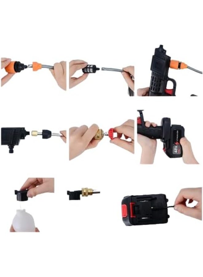 MUNTAQI High Pressure Car Washer Gun – Heavy Duty Power Washer Spray Nozzle with Adjustable Water Flow, Foam Cannon Attachment, Jet Water Gun for Car, Bike, Home, Garden & Outdoor Cleaning - Image 4