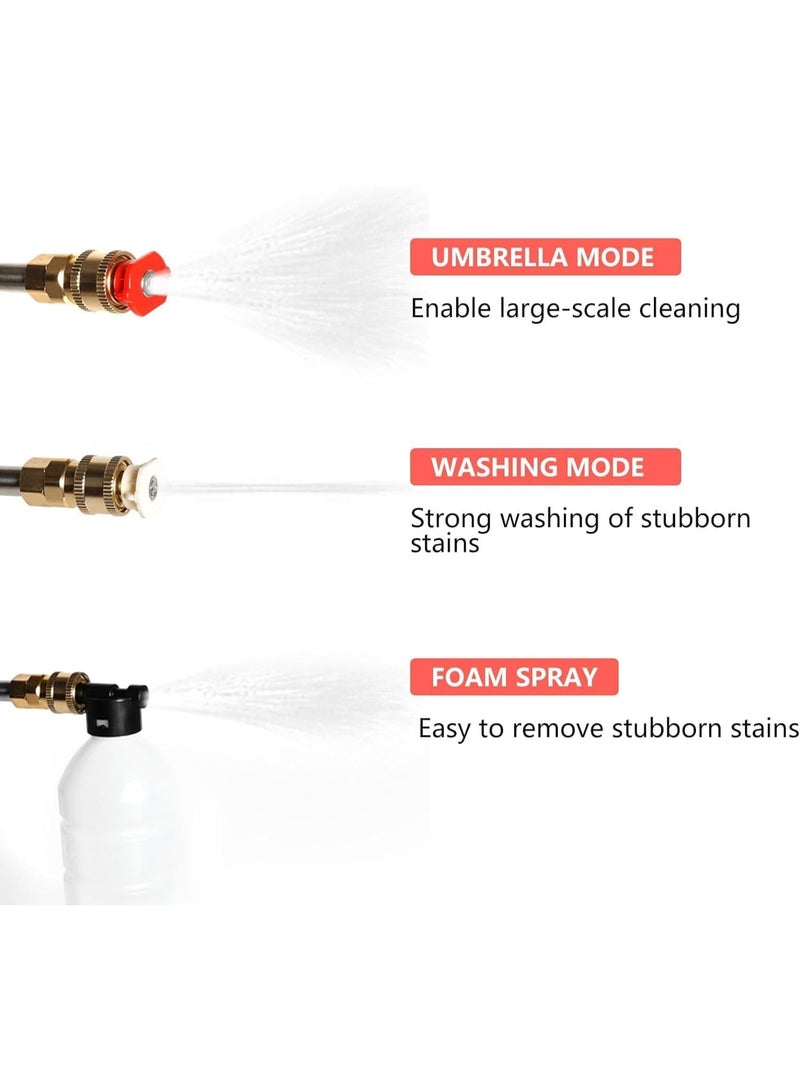 MUNTAQI High Pressure Car Washer Gun – Heavy Duty Power Washer Spray Nozzle with Adjustable Water Flow, Foam Cannon Attachment, Jet Water Gun for Car, Bike, Home, Garden & Outdoor Cleaning - Image 3