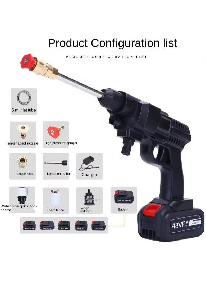 MUNTAQI High Pressure Car Washer Gun – Heavy Duty Power Washer Spray Nozzle with Adjustable Water Flow, Foam Cannon Attachment, Jet Water Gun for Car, Bike, Home, Garden & Outdoor Cleaning - Image 5