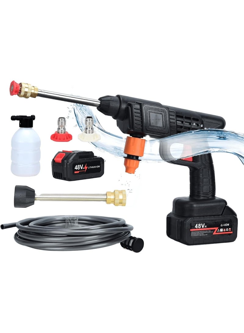 MUNTAQI High Pressure Car Washer Gun – Heavy Duty Power Washer Spray Nozzle with Adjustable Water Flow, Foam Cannon Attachment, Jet Water Gun for Car, Bike, Home, Garden & Outdoor Cleaning - Image 1