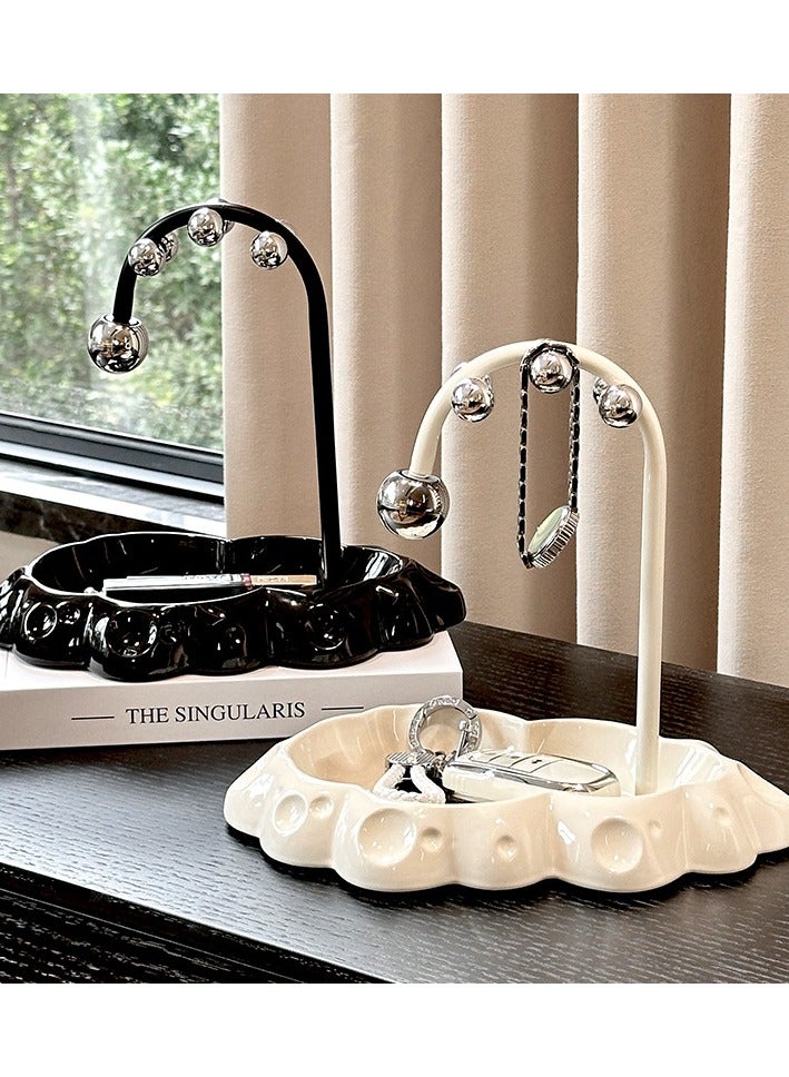 Ceramic Key Storage Shelf Foyer Decoration Light Luxury High-end Entrance Shoe Cabinet Decoration Cream Style  - Image 2