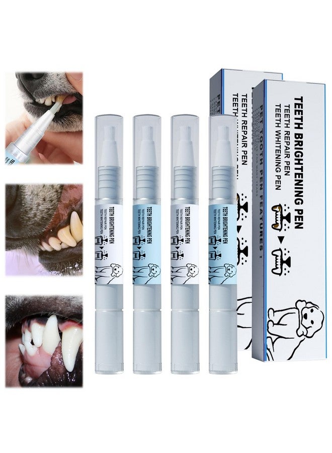 Omaky Omaky 4Pcs Pet Toothbrush Pen, 2025 New Upgrade Dog Teeth Cleaning Pen, Pet Teeth Repairing Kit, Cat/Dog Teeth Brightening Pen for Pet Dental Care Fresh Breath - Image 1