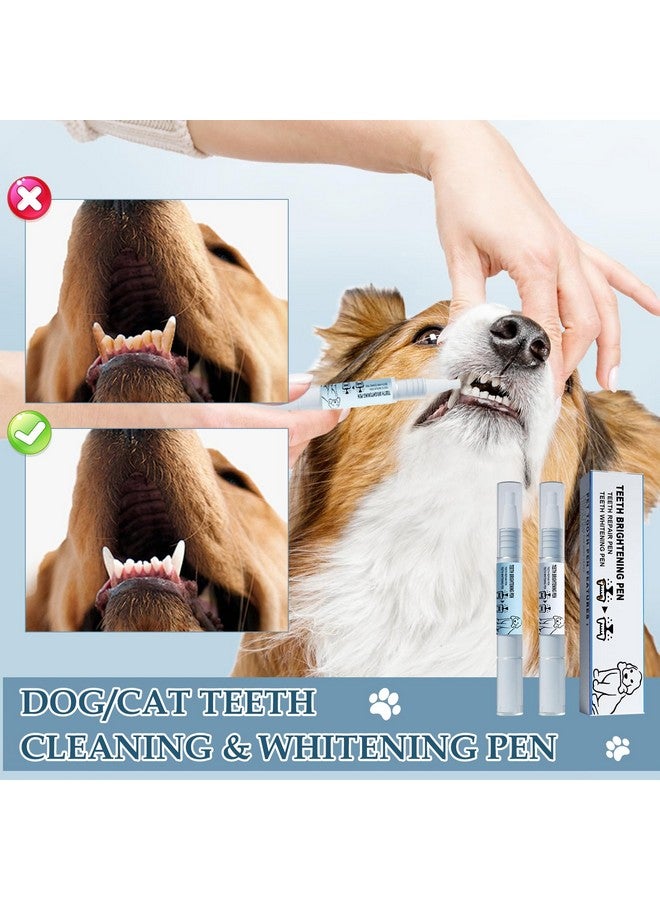 Omaky Omaky 4Pcs Pet Toothbrush Pen, 2025 New Upgrade Dog Teeth Cleaning Pen, Pet Teeth Repairing Kit, Cat/Dog Teeth Brightening Pen for Pet Dental Care Fresh Breath - Image 3