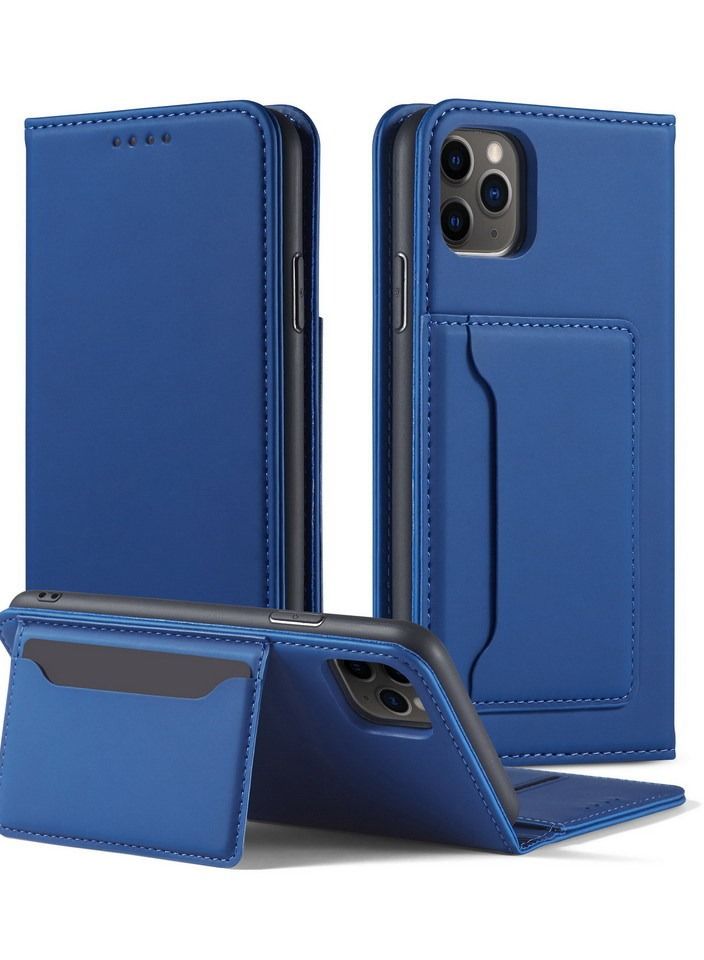 Loquat Suitable For iPhone Solid Color Flip Type Anti-fall Mobile Phone  Case - Image 1