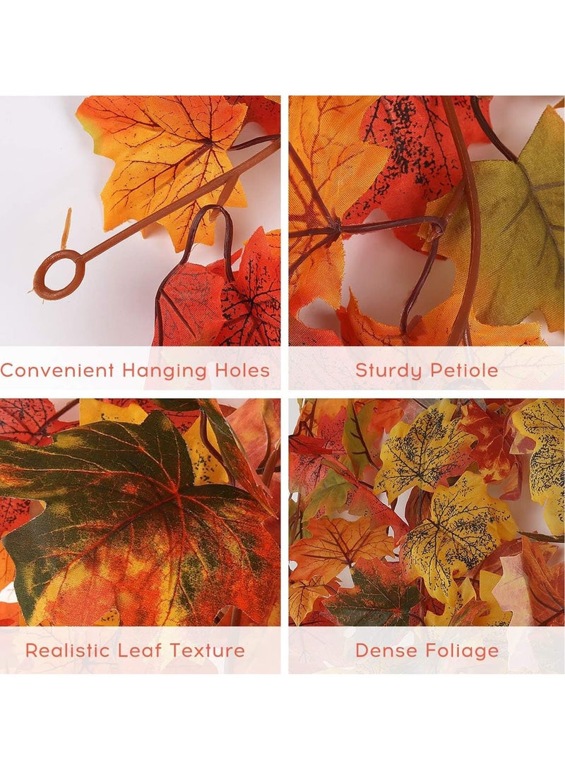 دايتويز إكليل أوراق الخريف، إكليل معلق من الكروم، إكليل من أوراق القيقب الصناعية، ديكور للمنزل، حفل زفاف، مدفأة - Image 3