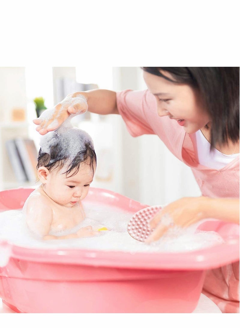 2Pcs 2-in-1 Silicone Bath & Shampoo Brush - Exfoliating Body Scrubber & Scalp Massager, Easy to Clean for Wet & Dry Use - Image 5