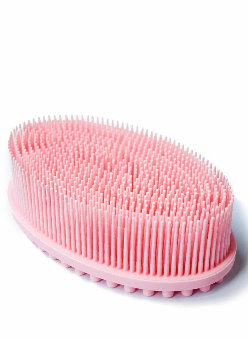 2Pcs 2-in-1 Silicone Bath & Shampoo Brush - Exfoliating Body Scrubber & Scalp Massager, Easy to Clean for Wet & Dry Use - Image 1