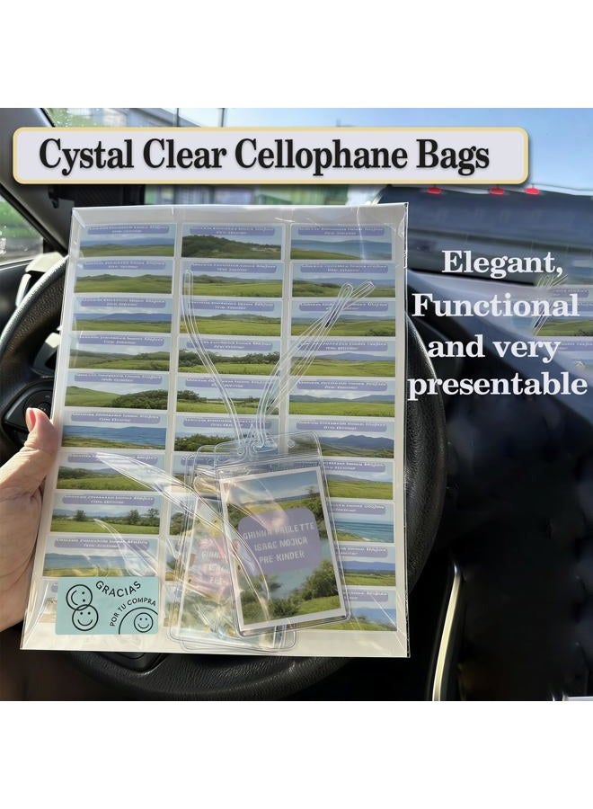 NObranded 100 pcs Clear 8" x 10"(19.8 * 25cm) Self Seal Cello Cellophane Bags Resealable Poly Bags 1.4 mils OPP Bag for Packaging Clothing, T Shirts, Party Decorative Gift - Image 5