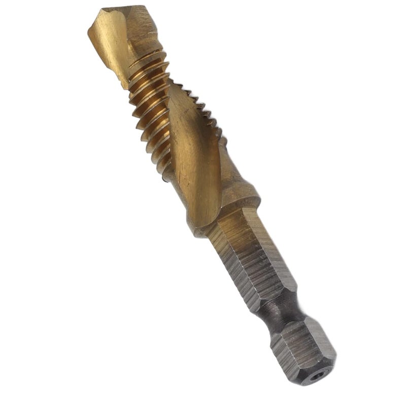 VINGVO Drill Tap، مجموعة مثقاب الحفر السداسي المطلي بمقبض لولبي مترادف لثقب الخشب (M10) - Image 4