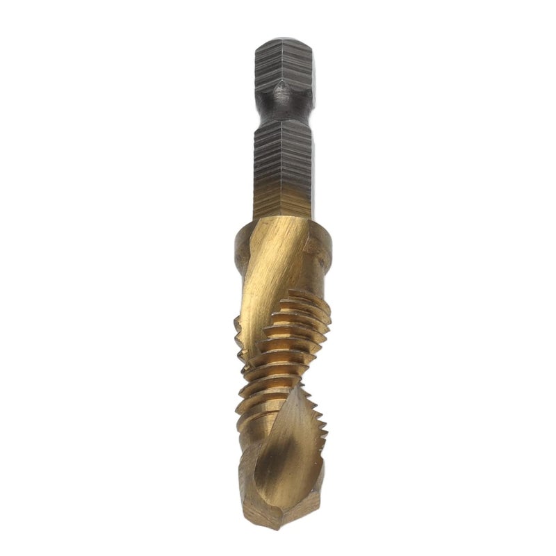 VINGVO Drill Tap، مجموعة مثقاب الحفر السداسي المطلي بمقبض لولبي مترادف لثقب الخشب (M10) - Image 3