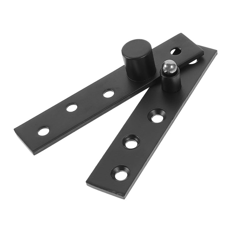 Black 360 Degree Rotating Pivot Hinge Heavy Duty Offset Concealed for Shed Cabinet Doors - Image 2