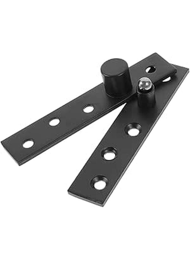 Black 360 Degree Rotating Pivot Hinge Heavy Duty Offset Concealed for Shed Cabinet Doors - Image 1