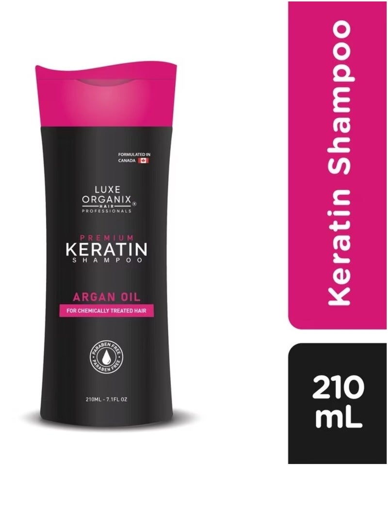 LUXE ORGANIX LUXE ORGANIX PREMIUM KERATIN ARGAN SHAMPOO 210ML  - Image 1