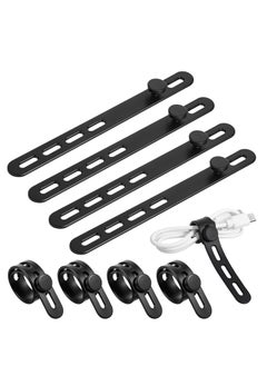 10 Pcs Silicone Cable Ties, Wires Cord Organizer for Wire Management and Charger Cable Organization.