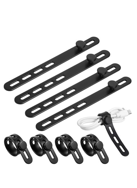 10 Pcs Silicone Cable Ties, Wires Cord Organizer for Wire Management and Charger Cable Organization.