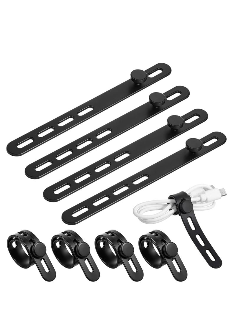 Oasisgalore - 10 Pcs Silicone Cable Ties, Wires Cord Organizer for Wire Management and Charger Cable Organization. - Image 1