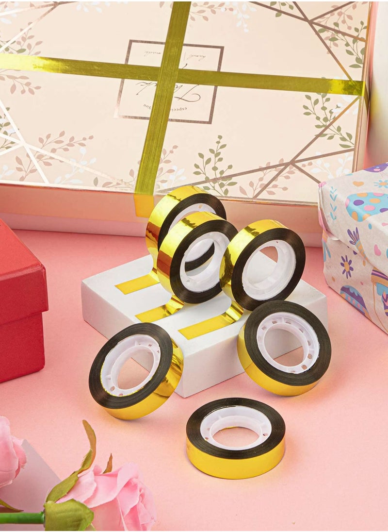 Generic - Metallic Gold Washi Tape Set, 6 Rolls Self Adhesive Craft Tape for Wall Decor, Gift Wrapping and Creative Projects, 1.2cm Width, 150m Length - Image 1