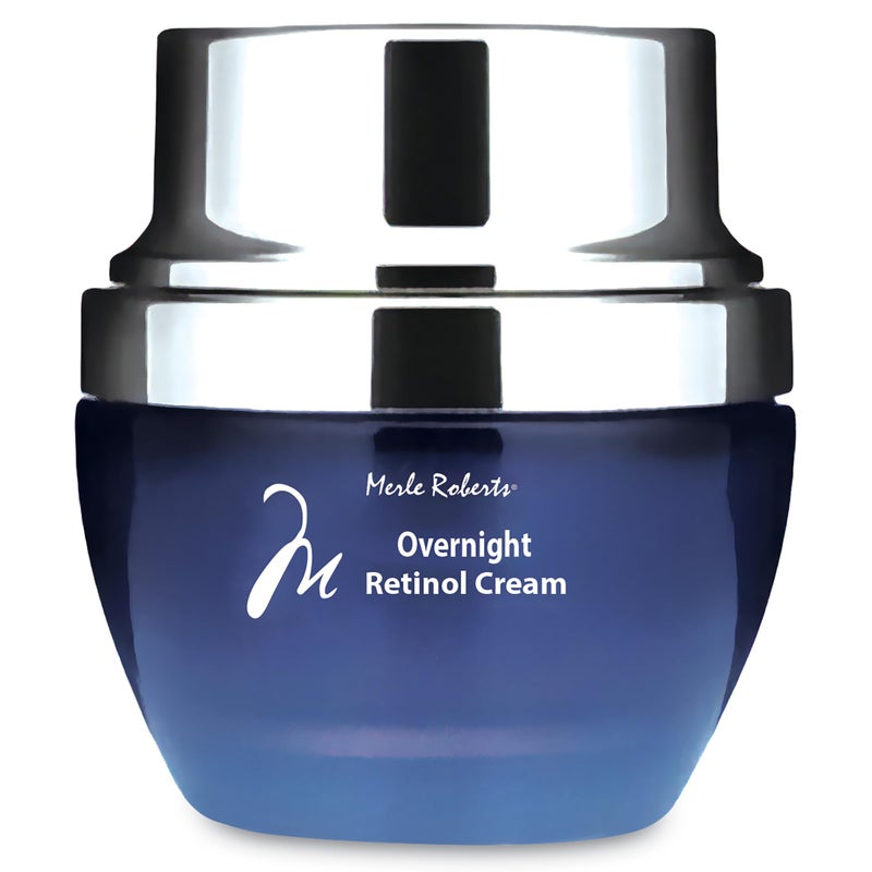 Merle Roberts Retinol Overnight Cream. Retinol cream helps for wrinkles, fine lines, sun damage and expression lines with hyaluronic acid, vitamin e and green tea. 1oz. - Image 2