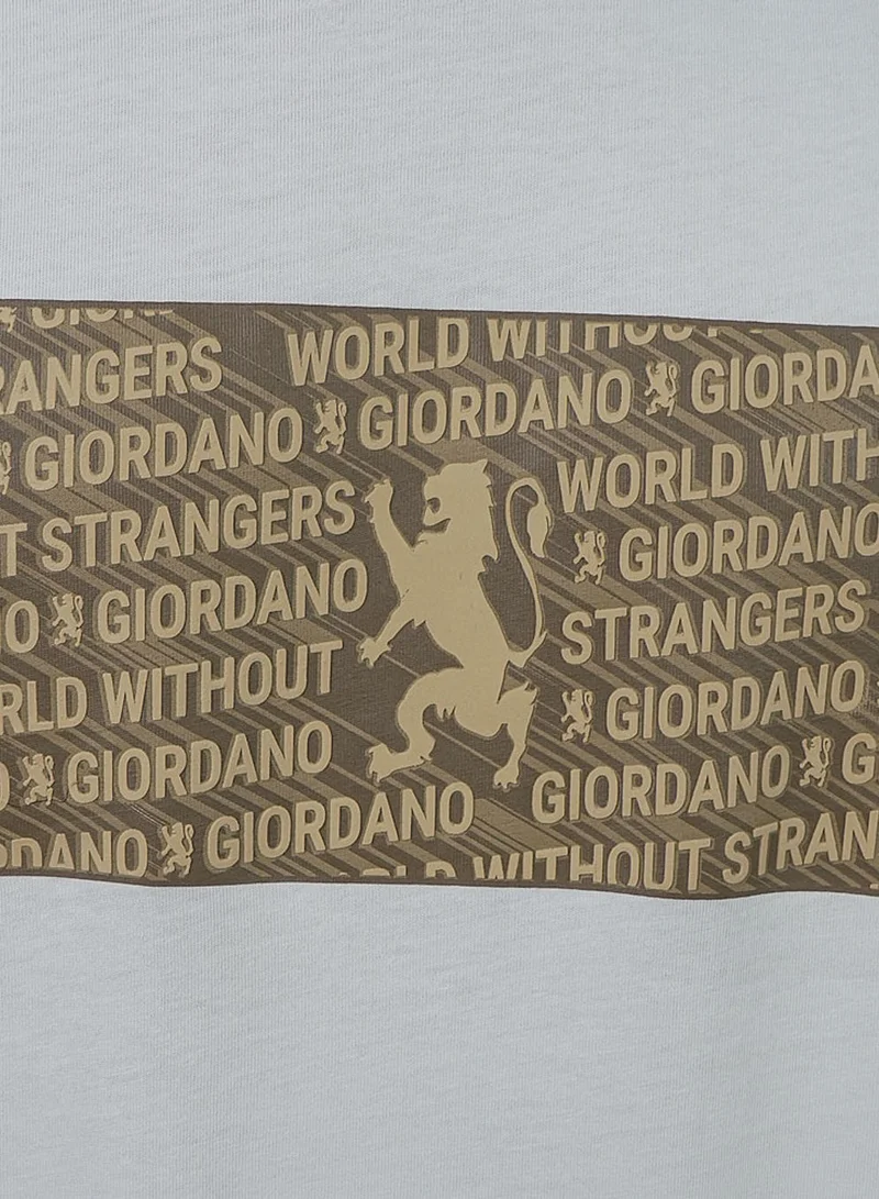 Giordano  Men Slim Branding Graphic Cotton Tee for Men | Best Price UAE