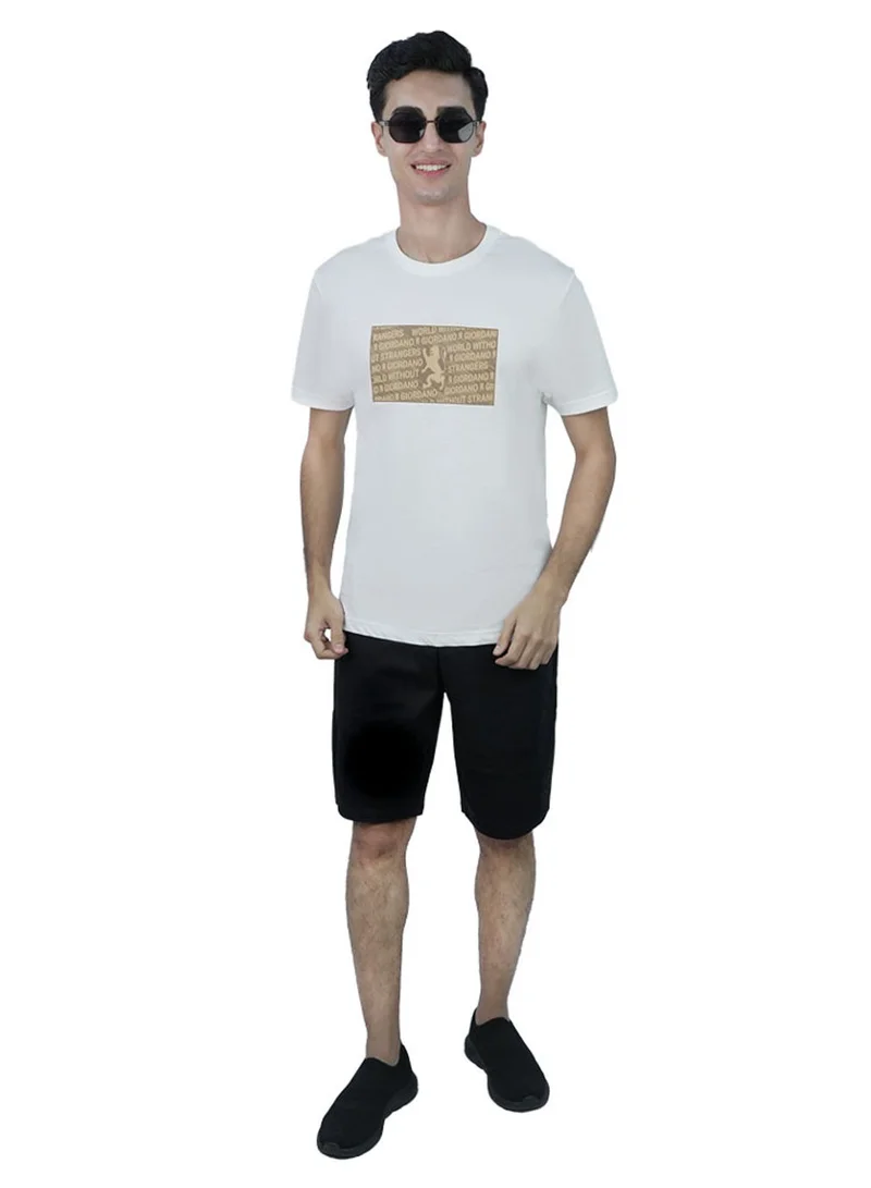 Giordano  Men Slim Branding Graphic Cotton Tee for Men | Best Price UAE