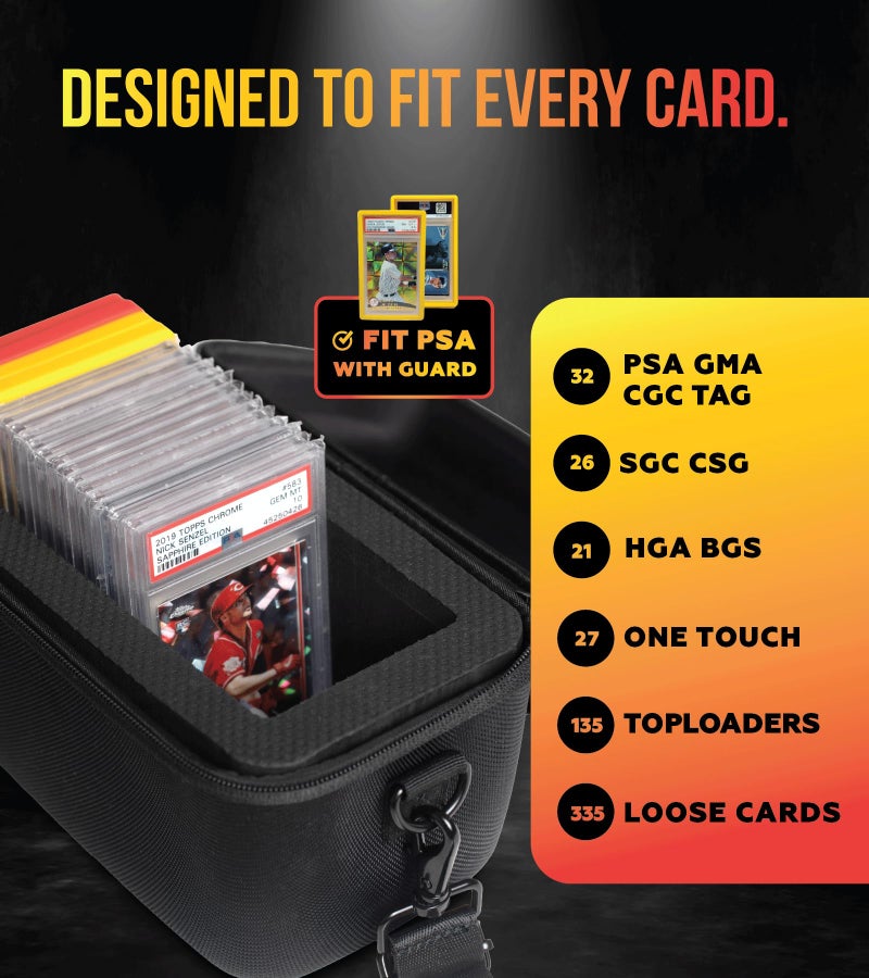 PANOPPLY Slab Armor Graded Card Storage Box for Sports and TCG Card Slab Case for Graded Cards Holder Graded Card Holder PSA Slab Storage Zipper Strap Graded Card Storage Box PSA Case BGS SGC CGC - Image 5