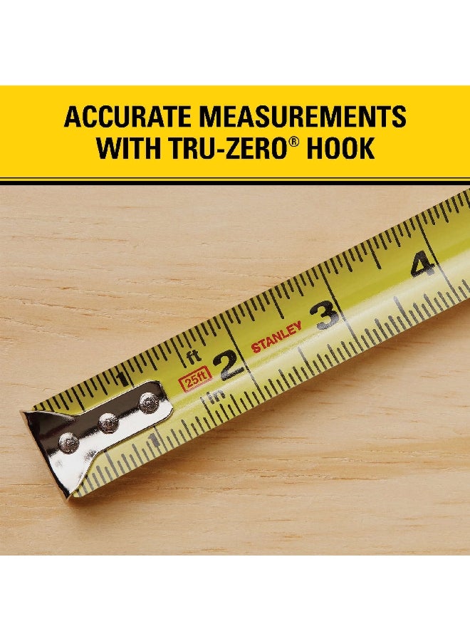 ستانلي باورلوك شريط قياس عالي التأثير مقاوم للتآكل أصفر وفضي 30 قدم × 1 بوصة 21466 - Image 5