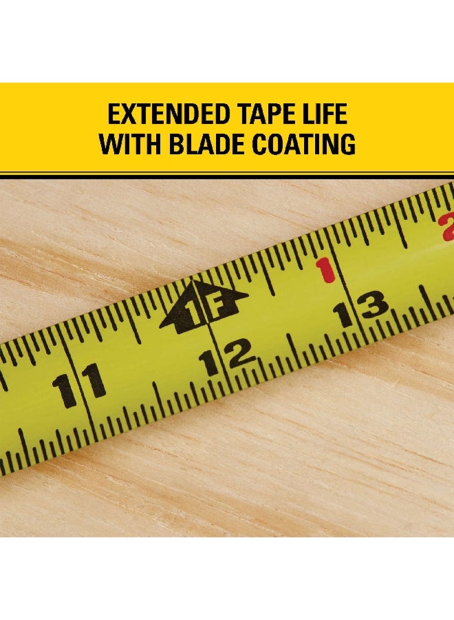 ستانلي باورلوك شريط قياس عالي التأثير مقاوم للتآكل أصفر وفضي 30 قدم × 1 بوصة 21466 - Image 3