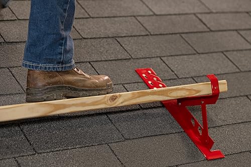 Guardian Fall Protection دعامة سقف قابلة للتعديل Guardian 2500 | لزوايا السقف 30 أو 45 أو 60 درجة | منصة قابلة للتعديل 10 بوصة | مطلية بالبودرة باللون الأحمر | متوافقة مع OSHA - Image 3
