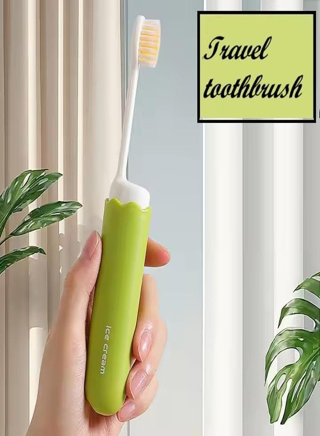 Scribify Portable Travel Toothbrush with Case – Compact Toothbrush Holder for Adults & Kids, Hygienic Cover, Lightweight for Camping & Travel (GREEN) - Image 5