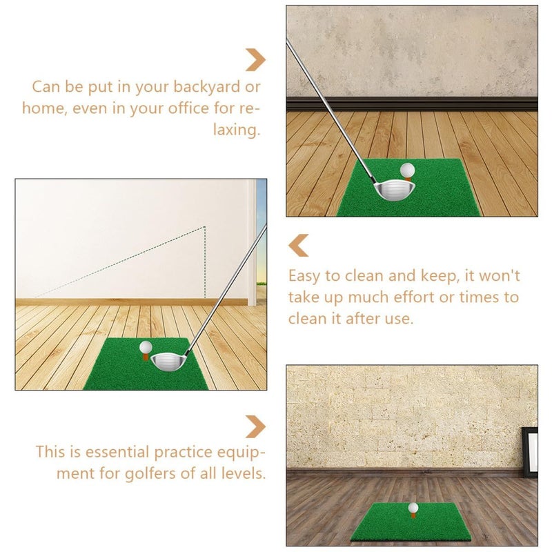 Golf Hitting Mat Nylon Grass 30x30cm Training Equipment Indoor Outdoor Practice Aid For Swing Chipping Driving - Image 4