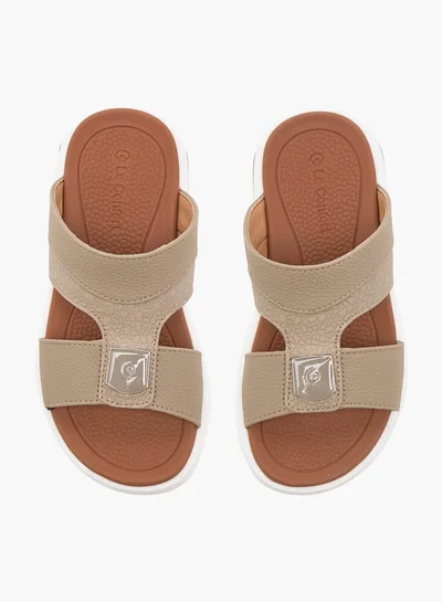 Le Confort Boys Textured Arabic Sandals with Metal Accent