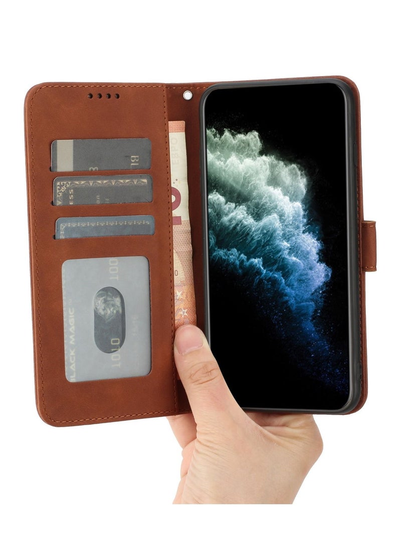 Suteni Flip Cover Leather Protective Hidden Card Slots Phone Case for iPhone - Image 2
