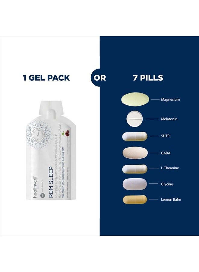 Healthycell REM Sleep, Adult Sleep Aid, Extra Strength Sleep Supplement to Fall Asleep, Stay Asleep, Sleep Deep, Achieve REM, Wake Refreshed with Melatonin, Lemon Balm, GABA, MICROGEL (30 Gel Packs) - Image 5