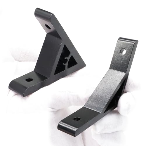 BLCCLOY 4Pcs 45deg, 4Pcs 135deg 2020 Aluminum Extrusion T Slot Angle Bracket 20 Series Extruded Hardware 45 Degree Joint Corner Connector for 45° 135 Degree 20/20 80 20 2040 Black Aluminum Profile - Image 5
