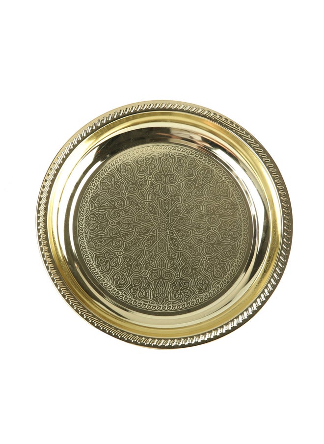 AL SANIDI Stainless Steel bowel, Trips plates, Gold, Size 30 Cm  - Image 3